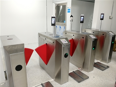 惠州測(cè)溫人臉三通道ESD靜電翼閘